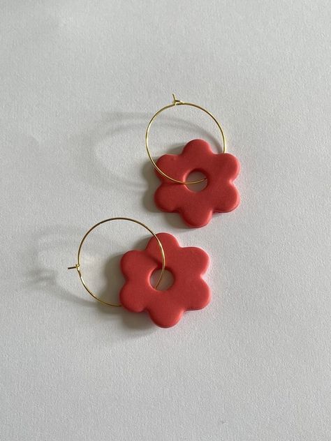 Earrings For Summer, Diy Fimo, Earrings Funky, Polymer Clay Flower Jewelry, Diy Earrings Polymer Clay, Polymer Clay Jewelry Tutorials, Handmade Jewlery, Handmade Clay Jewelry, Polymer Earrings