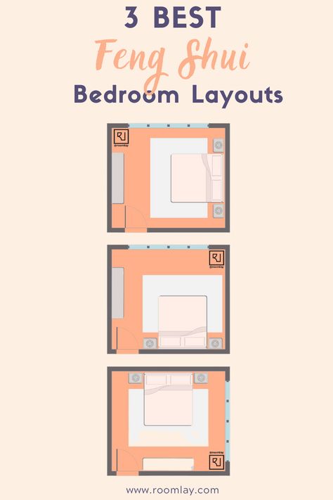 bedroom floor plans Bed Feng Shui Bedroom Layouts, Bedroom Layout Large Room, Bedroom Ideas Placement, Best Small Bedroom Layout, Feng Shui Bedroom Inspiration, Feng Shui Bedroom Decoration Interior Design, Best Room Layouts, Different Bedroom Layouts, Bed Rooms Layout