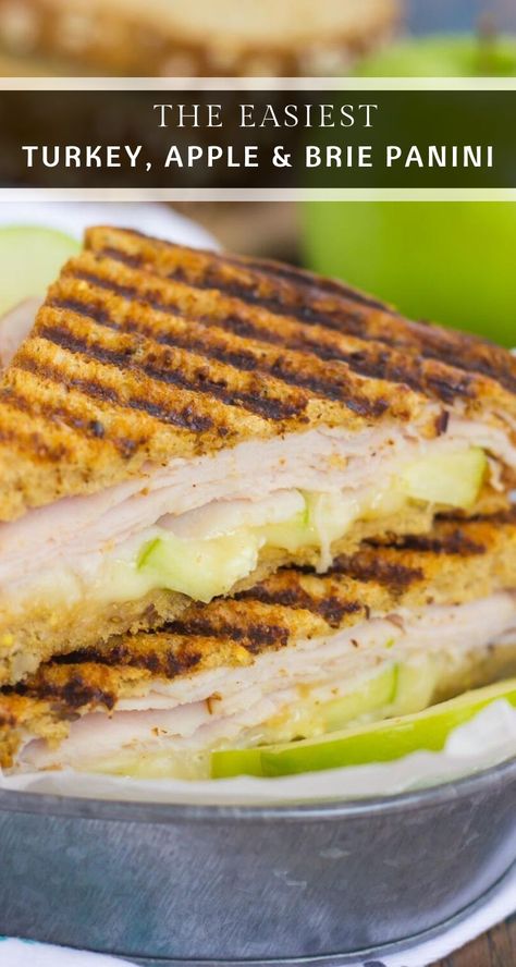 Brie Panini, Reflux Diet Recipes, Apple And Brie, Acid Reflux Friendly Recipes, Gerd Friendly, Turkey Apple, Gerd Recipes, Creamy Brie, Brie Sandwich