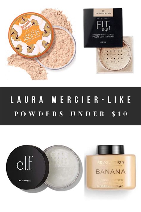 Cheap Laura Mercier Translucent Setting Powder Dupes - Laura Mercier Powder Alternatives Best Loose Powder, Best Drugstore Setting Powder, Drugstore Setting Powder, Laura Mercier Powder, Laura Mercier Translucent Powder, Eyeshadow Swatches, Look Alikes, Translucent Setting Powder, Laura Mercier Makeup