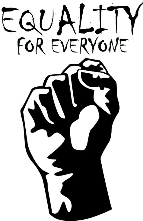 Equal Rights Images, Green Anarchy, Equality For Everyone, Equality Poster, Equality Tattoos, Black White Tattoo, Equality Quotes, Equality Sticker, Black Lives Matter Poster