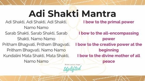 Adi Shakti Mantra: Manifest Your Divine Femininity Shakti Mantra, Shakti Mudra, Ancient Yogi, Meditation Routine, Popular Yoga Poses, Adi Shakti, Shri Yantra, Sanskrit Quotes, Shakti Goddess