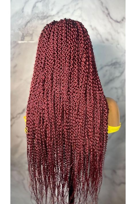 Watermelon Braids- Watermelon Braids- BISI Watermelon Braid Wig Length 30inches (Burgundy) Watermelon Braids, Braid Wig, Braids Wig, Hairstyles Ideas, Wig Hairstyles, Watermelon, Beauty And Personal Care, Black Women, Wigs