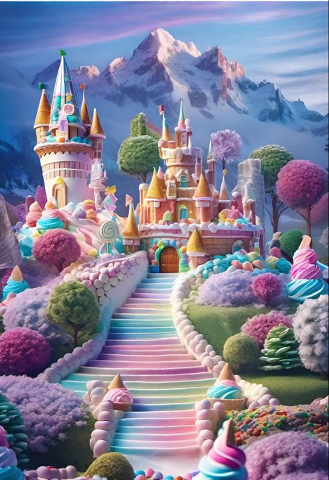 Candyland Castle, Candy Castle, Danish Culture, Candy World, Sparkle Wallpaper, Candy House, Phone Wallpaper Pink, Image Swag, Candy Art