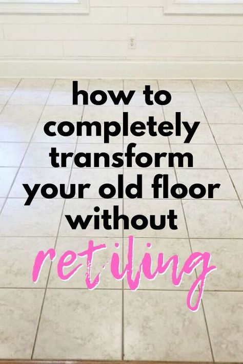 Refresh Tile Floors, Repainting Tile Floor, Laminate Over Tile Floor Bathroom, Linoleum Flooring Over Ceramic Tile, Stencil Ceramic Tile Floor, Tile Floor Cover Up Diy, Linoleum Over Tile Floor, Update Tile Floor On A Budget, Covering Floor Tile Ideas