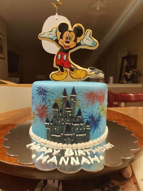 Magic Kingdom Cake, Disney Castle Cake, Disney Cake, Disney Fireworks, Bedroom Stuff, Castle Cake, Fire Works, Cake Inspo, World Party