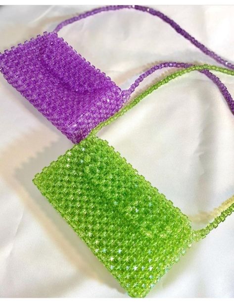 Beads Bag, Hand Beaded Bag, Crochet Storage, Crochet Backpack, Kandi Bracelets, Beading Jewelery, Crystal Bags, Pearl Bag, Beads Bracelet Design