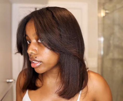 Pressed Natural Hair, Silk Press Natural Hair, Honey Brown Hair, Natural Hair Short Cuts, Quick Natural Hair Styles, Hair Inspiration Short, Blowout Hair, Flat Iron Hair Styles, Silk Press