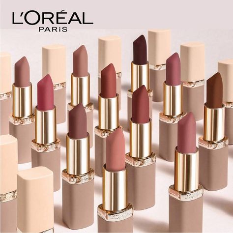 Perfect Nude Lipstick, Loreal Lipstick, Nude Lipstick Shades, Matte Nude Lipstick, Makeup For Older Women, Makeup Books, Lipgloss Lips, Lipstick Shade, Natural Lip Colors