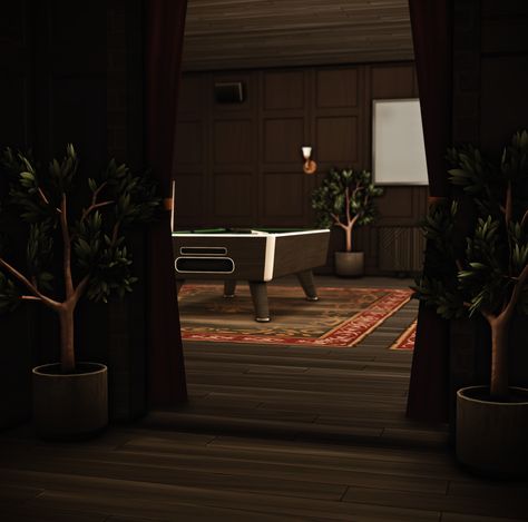 The Harper Social | magnoliadale Sims 4 Jazz Club, Sims 4 Bar Lot, Stargazer Lounge Sims 4, Sims 4 Hotel, Gothic Revival Interior, Sims Accessories, Wooden Arbor, Dark Academia Wall, The Sims 4 Lots