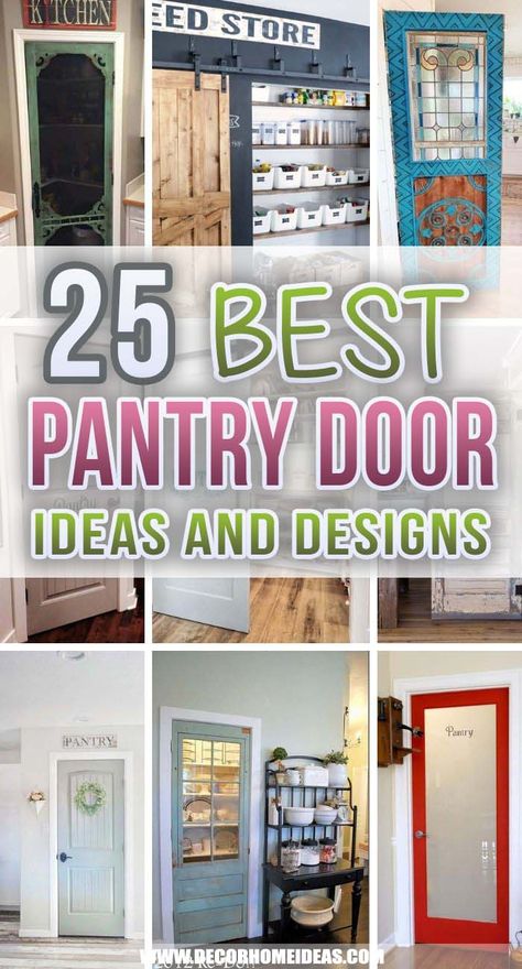 Pantry Doorway Ideas, Pantry Door Shelving Ideas, Kitchen Closet Door Ideas, Old Door For Pantry, Pantry And Storage Room, Cute Pantry Door Ideas, Walkin Pantry Door Ideas, Closet Pantry Door Ideas, Rustic Pantry Door Farmhouse Style