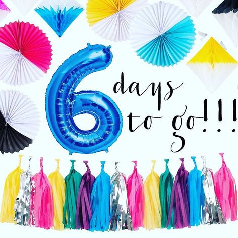 9 Likes, 1 Comments - B e s t  D a y  E v e r (@bestdayeverpartyshop) on Instagram: “6 days to go to the launch of our online shop! #6daystogo #countdown #websitecomingsoon…” 6 Days To Go Countdown, Days To Go Countdown Wedding, Wedding Countdown Quotes, Days To Go Countdown, Countdown Birthday, Countdown Wedding, Countdown Quotes, Happy Birthday Sister Quotes, Happy Birthday Sis