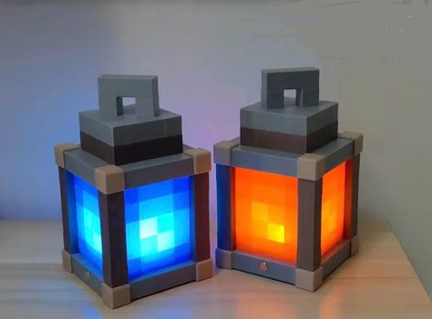 Minecraft Lantern Diy, Minecraft Light Switch, Minecraft Lantern, Minecraft Diy Crafts, Minecraft Light, Minecraft Templates, Pikachu Drawing, Cardboard Crafts Diy, Minecraft Funny