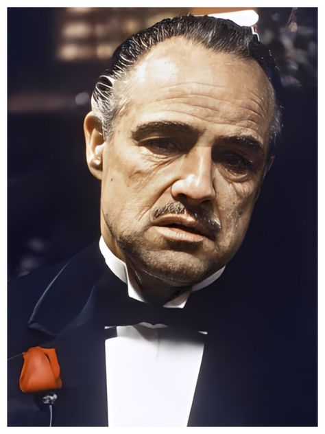 1972 - Marlon Brando (The Godfather) Marlon Brando Godfather, Marlon Brando The Godfather, Doodle Therapy, Vito Corleone, Last Tango In Paris, A Streetcar Named Desire, Family Forever, Al Capone, Marlon Brando