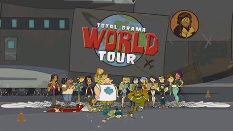 Tour Background, Total Drama World Tour, World Tour Poster, Old Cartoon Network, Babylon 5, Turner Classic Movies, Tour Poster, Promotional Image, Drama Island