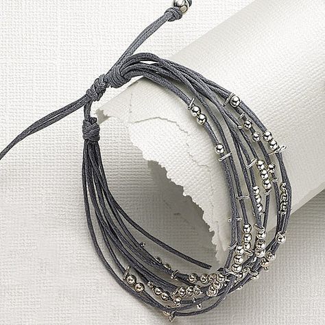 Inexpensive Jewelry, Skirt Diy, Gray Jewelry, Cord Jewelry, Bracelets Diy, Inspiration Photo, Jewelry Simple, Wrap Bracelets, Bracelet Diy