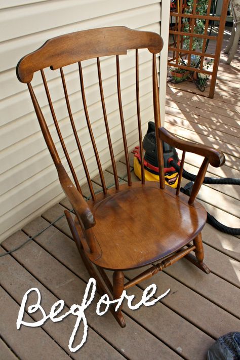 Rocking Chair Redo, Hand Chairs, Small Armchairs, Before After Furniture, Rocking Chair Makeover, Painted Rocking Chairs, Diy Rocking Chair, Old Rocking Chairs, Rocking Chair Pads