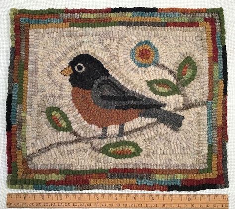 Rug Hooking Patterns Free, Small Weaving, Rug Hooking Patterns Primitive, Primitive Rug Hooking, Needle Punching, Wool Patterns, Punch Needling, Rug Hooking Kits, Appliqué Ideas