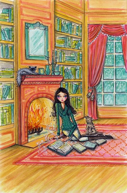 Bella Pilar art - The Goodbye Witch (A Wishcraft Myster, #4) by Heather Blake NAL/Penguin Random House Bella Pilar Illustrations, Cottage Library, Whimsical Artwork, Big Eyes Art, Romantic Country, Photography Illustration, Seasons Art, Penguin Random House, Whimsical Illustration