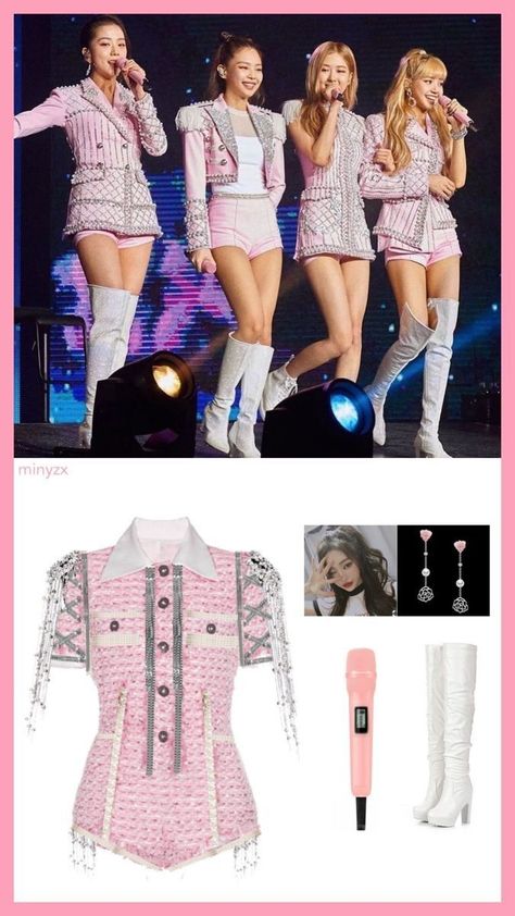 Bp Outfits Stage, Stage Outfits Blackpink, Blackpink Performance Outfits, 5 Outfits Kpop, Blackpink Outfits Concert, Kpop Fashion Outfits Blackpink, Blackpink 5 Members Outfit, Blackpink Outfits Stage, Kpop 5 Members Outfit