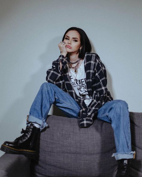 Looks Hip Hop, Look Grunge, Maggie Lindemann, Rock Outfits, Grunge Look, Tomboy Fashion, Alternative Outfits, Edgy Outfits, Grunge Fashion