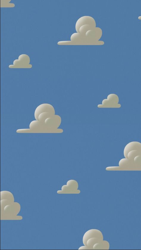 Toy Story Phone Wallpaper, Toy Story Cloud Wallpaper, Toy Story Clouds Wallpaper, Universal Wallpaper Iphone, Toy Story Aesthetic Wallpaper, Pixar Aesthetic Wallpaper, Disney Blue Aesthetic, Toy Story Background, Wallpaper Toy Story