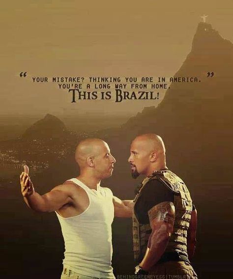 This is Brazil. And who is the King of Brazil? No one, but Neymar Jr. Hobbs Fast And Furious, Fast And Furious All Movies, Letty Fast And Furious, Fast Furious Quotes, Dom And Letty, Movie Fast And Furious, Fast And Furious Cast, Fast And Furious Actors, Dominic Toretto