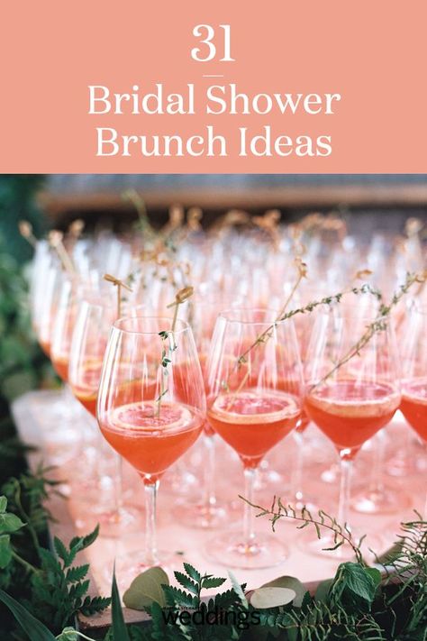 Bridal Shower Drink Table Ideas, Pink Bridal Shower Ideas Brunch, Wedding Shower Drink Ideas, Bridal Shower Trends For 2023, Bridal Shower Brunch Drinks, Bridal Shower Mimosa Theme, Pre Wedding Brunch Ideas, Bubbles And Brunch Bridal, Brunch Wedding Shower Ideas Decor