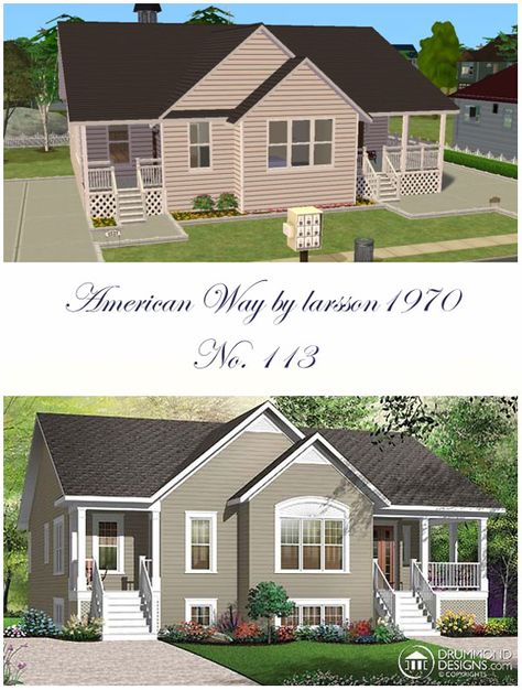 Typical American House, Sims Apartment, Sims2 Cc, Sims 2 House, Sims 3 Mods, 2 House, Sims 4 House Plans, Sims 4 House Design, American Houses