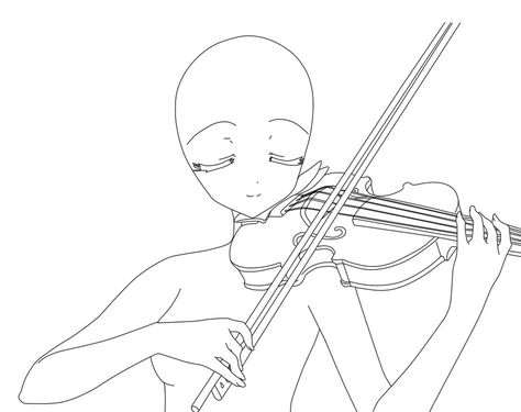 Violin Poses Reference, Violin Drawing, Girl Playing Violin, Poses Reference Drawing, Violin Art, Manga Poses, Reference Drawing, Poses Reference, Art Base