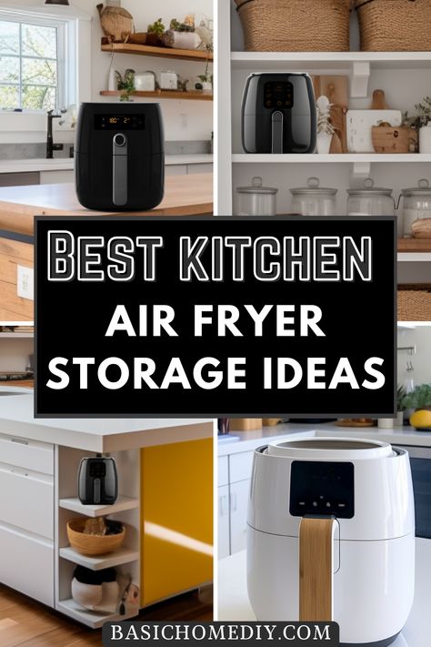 Are you looking for the best way to keep your kitchen organized and decluttered? If so, this post is for you, where we’ll cover the best place for air fryer storage ideas. Air Fryer On Countertop Decor, Air Fryer Storage Ideas, Air Fryer Storage, House Decorating Ideas Bedroom, Diy Kitchen Makeover Ideas, Best Kitchen Gadgets, Declutter Kitchen, Best Air Fryer, Kitchen Diy Makeover