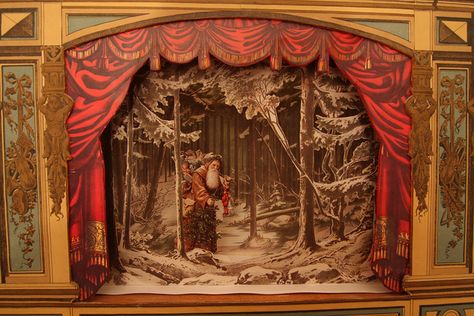 Vintage Christmas Ephemera ~ German Paper Christmas Theatre ~ Father Christmas Puppet Stage, Puppet Theaters, Victorian Toys, Paper Theatre, Toy Theatre, 18th Century Paintings, Christmas Scenery, Puppet Theater, Paper Toy