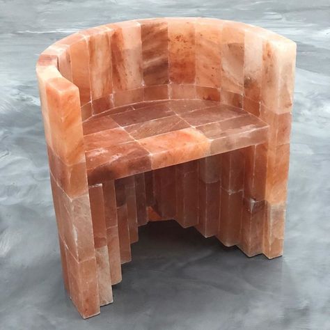 Decompression Room, Water Tower House, Himalayan Salt Block, Salt Block, Himalayan Rock Salt, Salt Room, Sculptural Chair, Salt Stone, Crystal Room