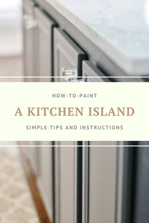 How To Paint a Kitchen Island - Thistlewood Farm Before And After Home Interior, Painted Kitchen Island, Painted Island, Cabinet Island, Basement Kitchenette, Kitchen Island Cabinets, Oak Cliff, Thistlewood Farms, House Work