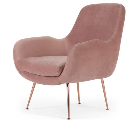 Moby retro seating range at Made Velvet Cocktail Chair, Pink Accent Chair, Dining Chairs Diy, Gold Room Decor, Minimalist Design Style, Salon Suites Decor, Statement Chairs, Chair Vintage, Bedroom Decor For Teen Girls