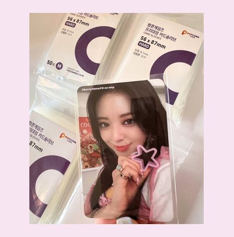 kpop photocard sleeves pvc and acid free perfect for protecting official photocards twice blackpink bts Sleeve For Photocard, Sleeve Photocard, Photocard Sleeve, Card Sleeve Kpop, Kpop Pc Packaging, Pc Holder Kpop, Photocard Plastic Sleeve, Card Sleeves, Artist Trading Cards