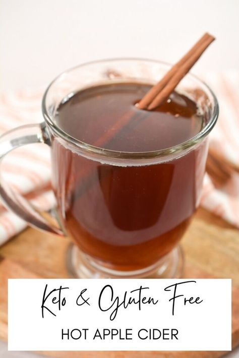 Sugar Free Apple Cider Recipe, Keto Apple Cider, Brown Sugar Substitute, Hot Apple Cider Recipe, Wassail Recipe, Apple Cider Drink, A Hug In A Mug, Cider Drinks, Keto Holiday Recipes