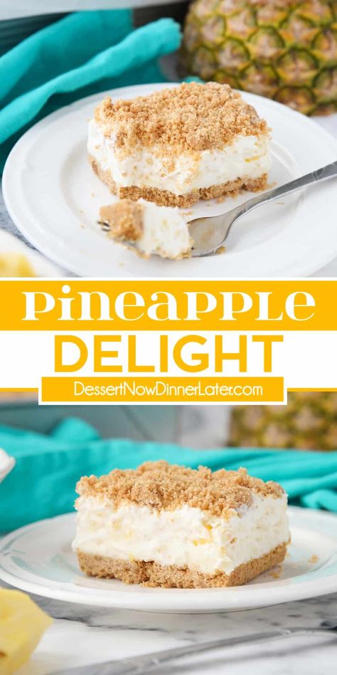 Hawaiian Delight Dessert, Pineapple Delight Dessert, Pineapple Lush, Pineapple Dessert Easy, Desserts Simple, Pineapple Dream, Delight Dessert, Pineapple Dream Dessert, Hawaiian Desserts