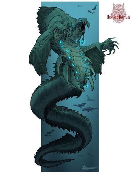 Adam Koot-Bascomb on Instagram: “Father Dagon, God of the Deep. Part of an ongoing Lovecraft adaption project between myself and @drawnout22. Always a pleasure to revisit…” Lovecraft Art, Monster Artwork, Lovecraftian Horror, Dungeon Master's Guide, Hp Lovecraft, Eldritch Horror, Scary Monsters, Cool Monsters, Kaiju Monsters