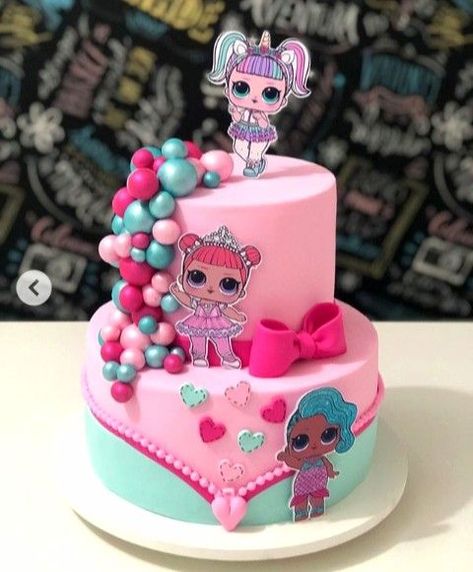 Lol Birthday Cake, Lol Doll Birthday, Surprise Birthday Cake, Lol Cake, Lol Birthday Party, Lol Surprise Birthday, Lol Surprise Party, Lol Doll Cake, Doll Birthday Cake