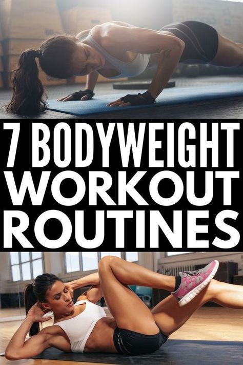 7 Bodyweight Workout Routine Ideas for Beginners | Perfect for women and men, these free exercise routines will teach you how to complete a full body workout at home to sculpt and tone your body while also losing weight. These no equipment exercises include HIIT and can be intense as you want them to be, and they will target your arms, legs, core, upper body, abs, and glutes. #bodyweight #fitness #workout #loseweight #cardio #exercises #HIIT #womensworkout #femalefitness Circuit Workout No Equipment, At Home Circuit Workout, Home Circuit Workout, Equipment Exercises, Complete Body Workout, Bodyweight Workout Routine, Read Tarot, Best Abdominal Exercises, Salford City