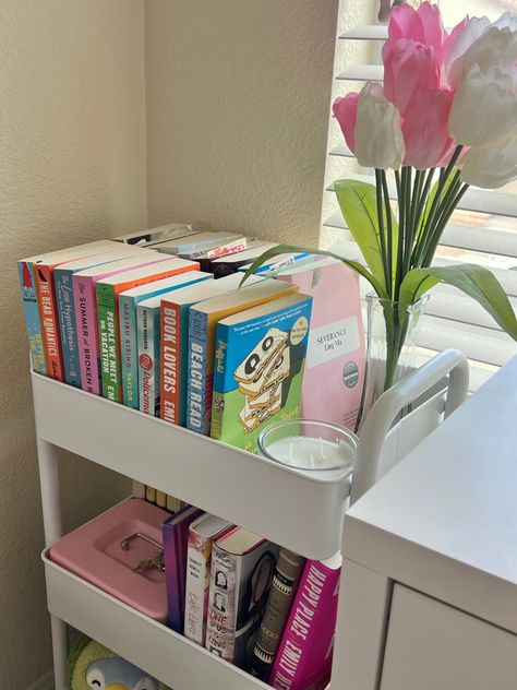 Ikea Book, Storage Books, Book Carts, Bookshelf Inspiration, Book Cart, Prettiest Celebrities, Small Bookshelf, Book Room, Pinterest Room Decor