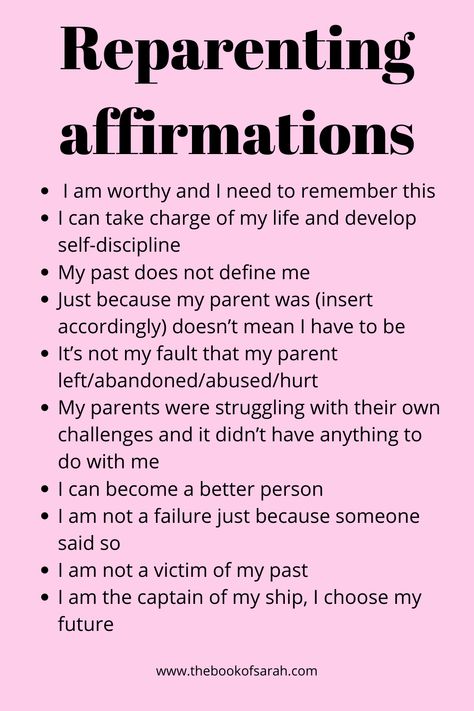 #affirmations to help you with #reparenting and taking care of your #woundedchild #mindfulness #healing #parenting #menthalhealth Healing From Parents, Books On Mindfulness, Reparent Yourself, Reparenting Yourself, Mindfulness Benefits, Morning Challenge, Learn How To Meditate, Mindfulness Books, Nervous System Regulation