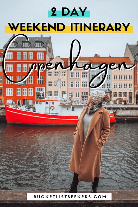 Plan your weekend in Copenhagen with our handy guide! This Copenhagen 2 day itinerary is perfect for couples or a group of friends looking to take a Copenhagen City Break for 2 days or more. Loaded with useful tips about what to do in Copenhagen for 2 days, it's the perfect Copenhagen travel guide | Copenhagen Denmark | Copenhagen travel Denmark | Copenhagen travel things to do | Copenhagen Japan photography | things to do in Copenhagen | 2 days in Copenhagen 2 Days In Copenhagen, Weekend In Copenhagen, Copenhagen Weekend Trip, Copenhagen In March, Things To Do In Copenhagen Denmark, Fall Weekend Getaway Outfits, Copenhagen Things To Do, What To Pack For London, Scandinavia Trip