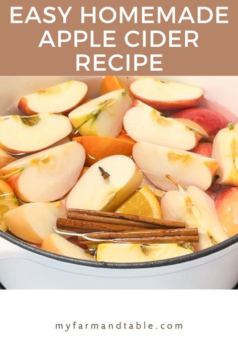 Warm up with this easy homemade apple cider recipe! Made with fresh apples, cinnamon, and spices, this delicious cider is perfect for fall. Whether you're hosting a gathering or enjoying a cozy night in, this simple recipe brings out the best flavors of the season. Skip store-bought and make your own fragrant, sweet cider right at home! #AppleCider #FallRecipes #HomemadeCider #EasyRecipe Homemade Cider Recipe, Carmel Apple Cider Recipe, Apple Cider Recipe Homemade, Homemade Apple Cider Recipe, Make Apple Cider, Homemade Cider, Apples Cinnamon, Apple Cider Recipe, Homemade Apple Cider