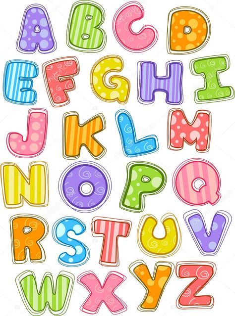 Alphabet Letters Clipart, Cute Fonts Alphabet, Alphabet Capital Letters, خريطة ذهنية, Cute Alphabet, Alphabet A, Abc For Kids, Abc Alphabet, Abc Letters