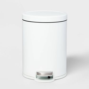 Bedroom Trash Can, Preppy House, Freshman Dorm, Trash Can With Lid, Apartment Needs, Home Workspace, White Room Decor, Bathroom Trash Can, College Essentials