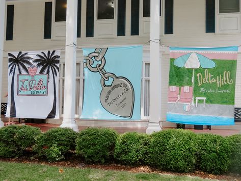 Beverly Hills Sorority Bid Day, Sorority Bid Day Banner, Beverly Hills Bid Day Theme, Beverly Hills Bid Day, Sorority Banner Ideas, College Banners, Sorority Retreat, College Banner, Sister Hood