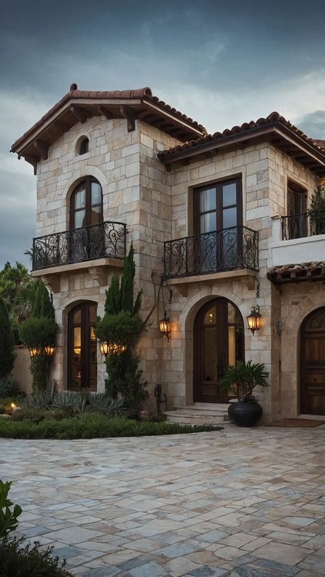 Elegant Escapes: Mediterranean Home Plans for Every Style 36 Italian Architecture Homes, Mediterranean Home Plans, Cozy Small Spaces, Small Mediterranean Homes, Tuscany Style Home, Modern Spanish Farmhouse, Mediterranean Home Interior Design, Tuscan Houses, Spanish Mediterranean Homes