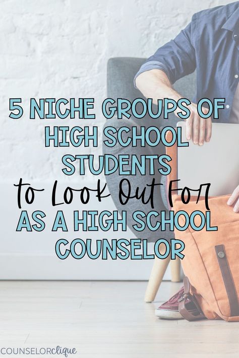 Your job as a high school counselor is a juggling act as you try to manage caring for all of the many groups of your high school students. You have the students who come to see you on their own when they need help. You’ve got students who you have to chase down to offer them help. Here are 5 groups of high school students to look out for and some examples of school counseling services you could provide for them! #counselorclique High School Counselor Outfits, High School Guidance Counselor, School Counselor High School, High School Counseling Office, High School Counselors Office, School Wellness, School Counsellor, School Guidance Counselor, College Counseling